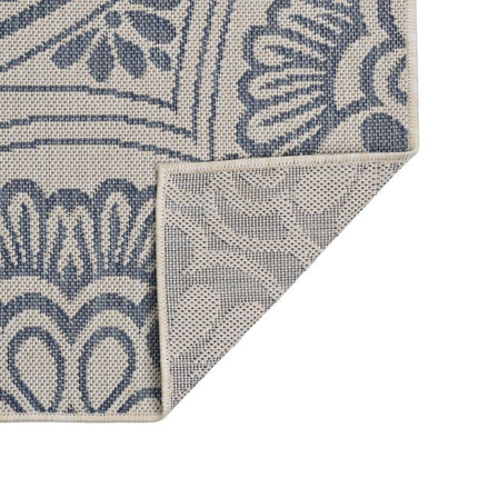 Tappeto da Esterni a Tessitura Piatta 80x250 cm Motivo Blu