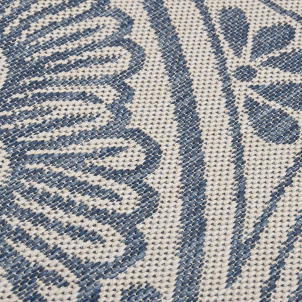 Tappeto da Esterni a Tessitura Piatta 140x200 cm Motivo Blu