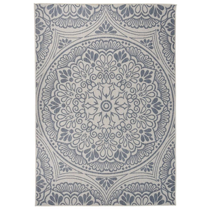 Tappeto da Esterni a Tessitura Piatta 160x230 cm Motivo Blu
