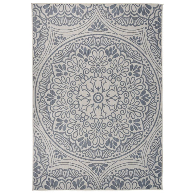 Tappeto da Esterni a Tessitura Piatta 160x230 cm Motivo Blu