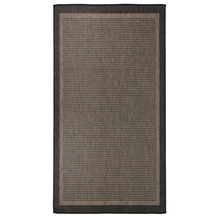 Tappeto da Esterni a Tessitura Piatta 80x150 cm Marrone Scuro