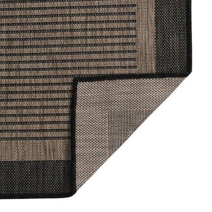 Tappeto da Esterni a Tessitura Piatta 200x280 cm Marrone Scuro