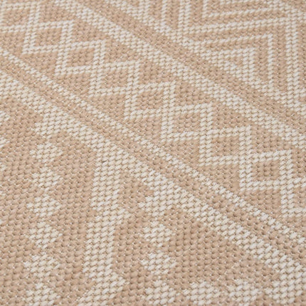 Tappeto da Esterni a Tessitura Piatta 160x230cm Strisce Marroni