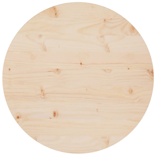 Piano Tavolo Ã˜60x2,5 cm in Legno Massello di Pino