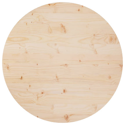 Piano Tavolo Ã˜80x2,5 cm in Legno Massello di Pino