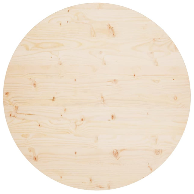 Piano Tavolo Ã˜90x2,5 cm in Legno Massello di Pino
