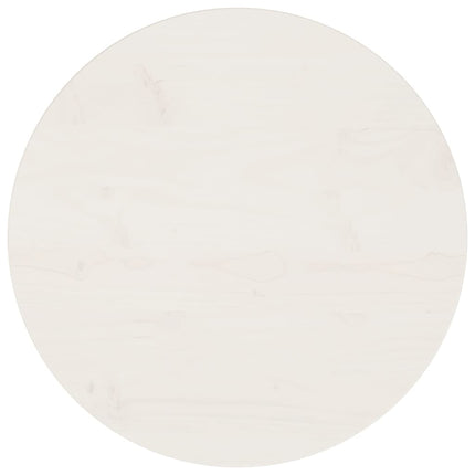 Piano Tavolo Bianco ÃƒËœ50x2,5 cm in Legno Massello di Pino