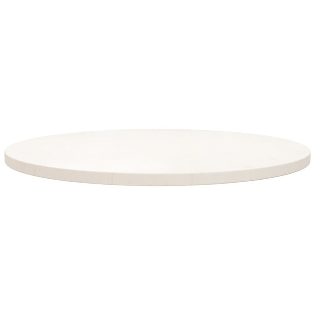 Piano Tavolo Bianco ÃƒËœ70x2,5 cm in Legno Massello di Pino