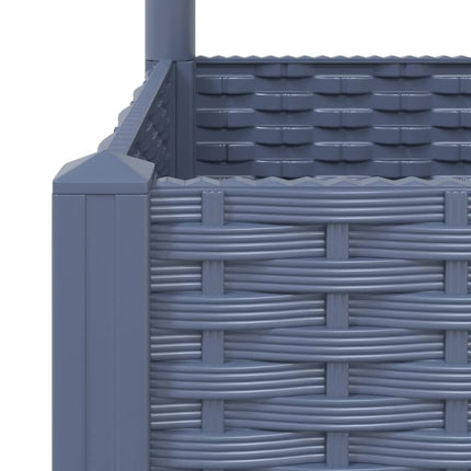 Fioriera da Giardino con Graticcio Grigio Blu 120x40x136 cm PP