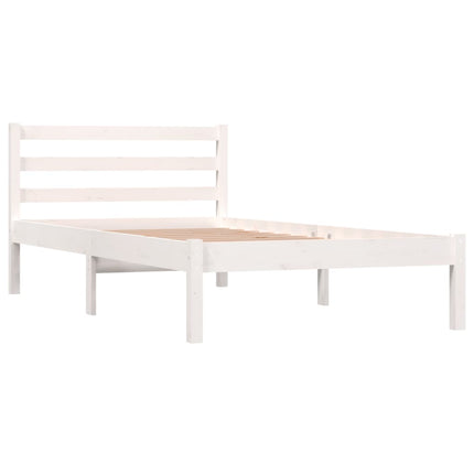 Giroletto Bianco in Legno Massello di Pino 90x190 cm Single