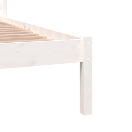 Giroletto in Legno Massello di Pino 140x190 cm Bianco
