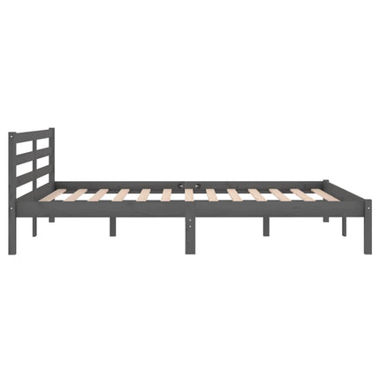 Giroletto in Legno Massello di Pino 140x200 cm Grigio