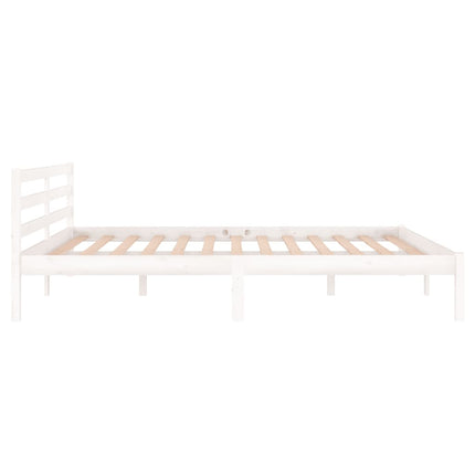 Giroletto in Legno Massello di Pino 160x200 cm Bianco