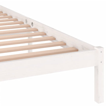 Giroletto in Legno Massello di Pino 160x200 cm Bianco