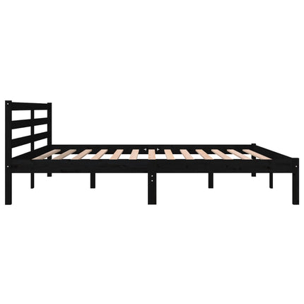 Giroletto Nero in Legno Massello 180x200 cm Super King