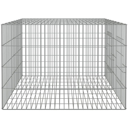 Conigliera con 2 Pannelli 110x79x54 cm Ferro Zincato