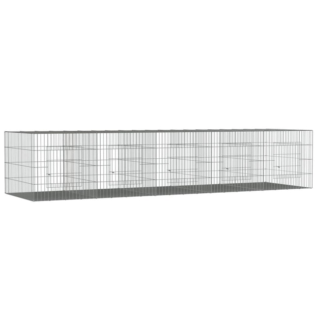 Conigliera con 5 Pannelli 273x79x54 cm Ferro Zincato