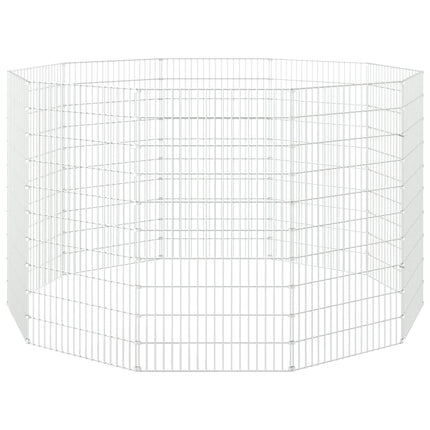 Recinto per Animali Ruspante 10 Pannelli 54x100cm Ferro Zincato