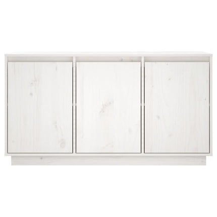Credenza Bianca 111x34x60 cm in Legno Massello di Pino
