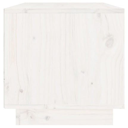 Mobile Porta TV Bianco 60x35x35 cm in Legno Massello di Pino
