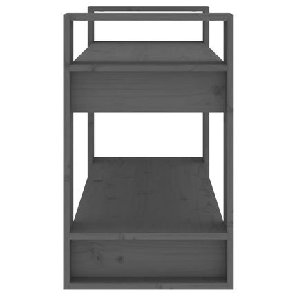 Libreria/Divisorio Grigio 80x35x56,5 cm Legno Massello di Pino