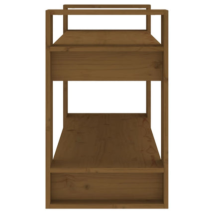 Libreria/Divisorio Ambrato 80x35x56,5 cm Legno Massello di Pino
