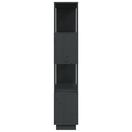 Libreria/Divisorio Grigio 80x25x132 cm Legno Massello di Pino