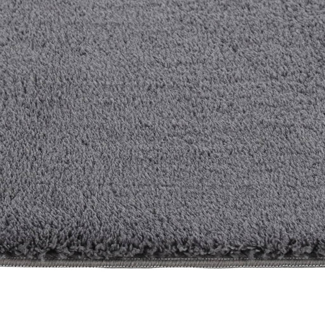 Tappeto Soffice Pelo Corto 120x170 cm Antiscivolo Antracite