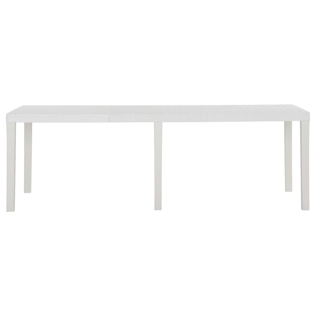 Tavolo da Giardino 220x90x72 cm in PP Bianco