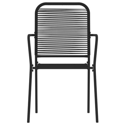 Set da Pranzo per Giardino 9 pz con Cuscini Nero