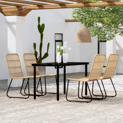 Set Mobili da Pranzo per Giardino 5 pz Rovere