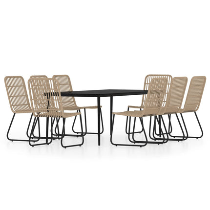 Set da Pranzo per Giardino97 pz con Cuscini Rovere