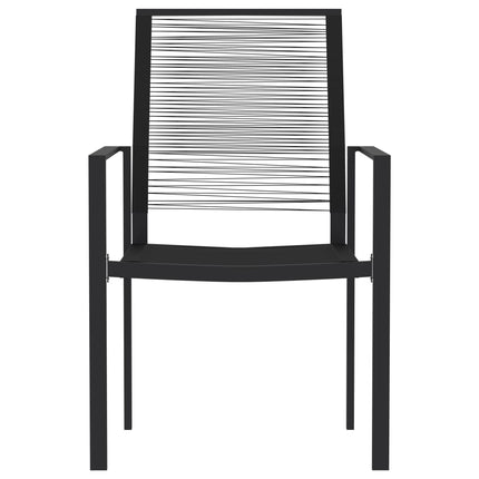 Set Mobili da Pranzo da Giardino 7 pz Nero