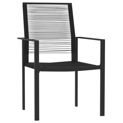 Set Mobili da Pranzo da Giardino 7 pz Nero