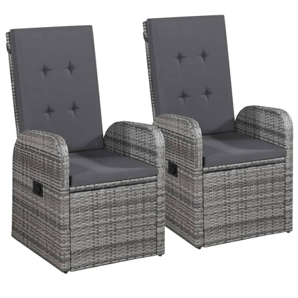 Set da Pranzo da Giardino 9 pz con Cuscini Grigio