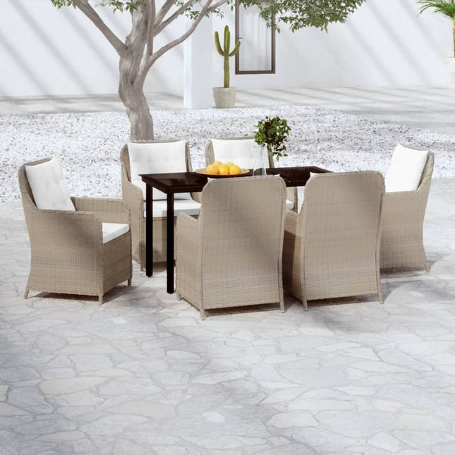 Set da Pranzo da Giardino 7 pz Marrone