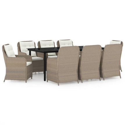 Set da Pranzo da Giardino 9 pz Marrone