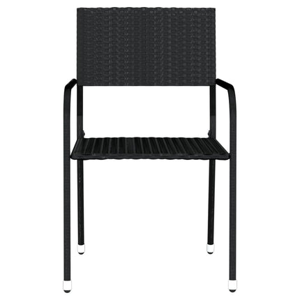 Set Mobili da Pranzo da Giardino 7 pz Nero