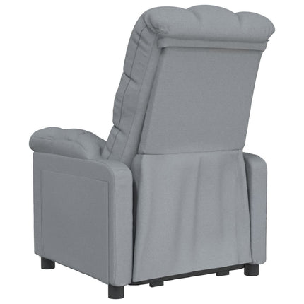 Poltrona Reclinabile in Tessuto Grigio Chiaro
