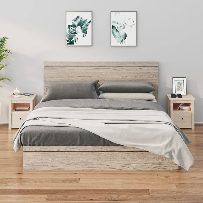 Comodini 2 pz 40x35x49 cm in Legno Massello di Pino