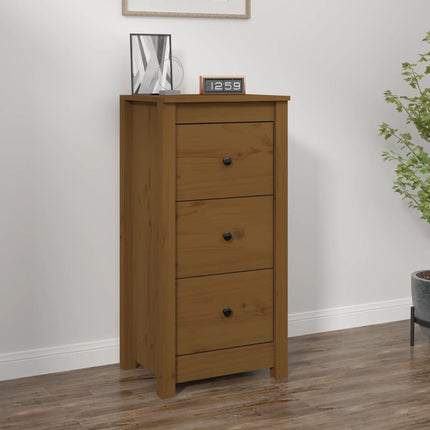 Credenza Marrone Ambrato 40x35x80 cm in Legno Massello di Pino