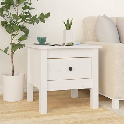 Tavolini 2 pz Bianchi 40x40x39 cm Legno Massello di Pino