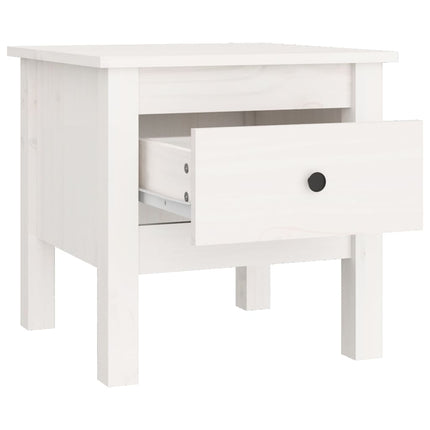 Tavolini 2 pz Bianchi 40x40x39 cm Legno Massello di Pino