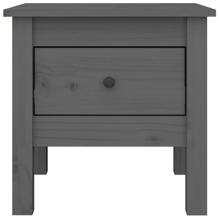 Tavolini 2 pz Grigi 40x40x39 cm Legno Massello di Pino