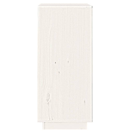 Credenza Bianca 38x35x80 cm in Legno Massello di Pino