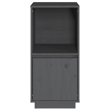 Credenza Grigia 38x35x80 cm in Legno Massello di Pino
