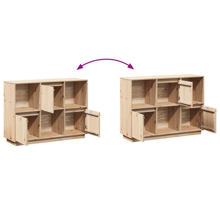 Credenza 110,5x35x80 cm in Legno Massello di Pino