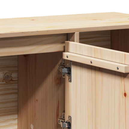 Credenza 110,5x35x80 cm in Legno Massello di Pino