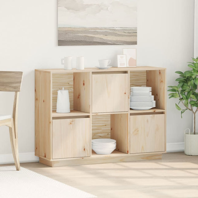 Credenza 110,5x35x80 cm in Legno Massello di Pino