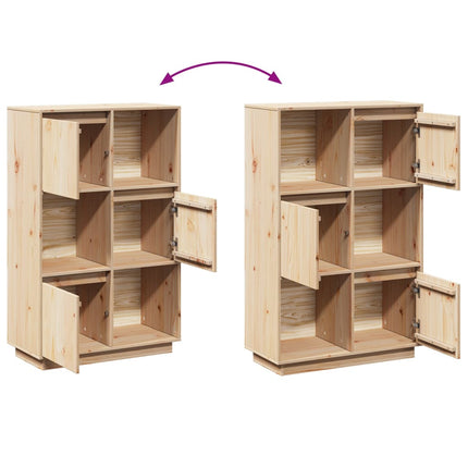 Credenza 74x35x117 cm in Legno Massello di Pino